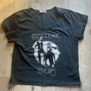 Free People / Daydreamer -  Fleetwood Mac Rumours Dark Gray T-Shirt // Size XL